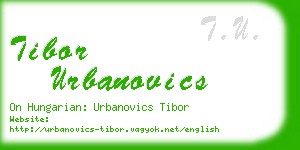 tibor urbanovics business card